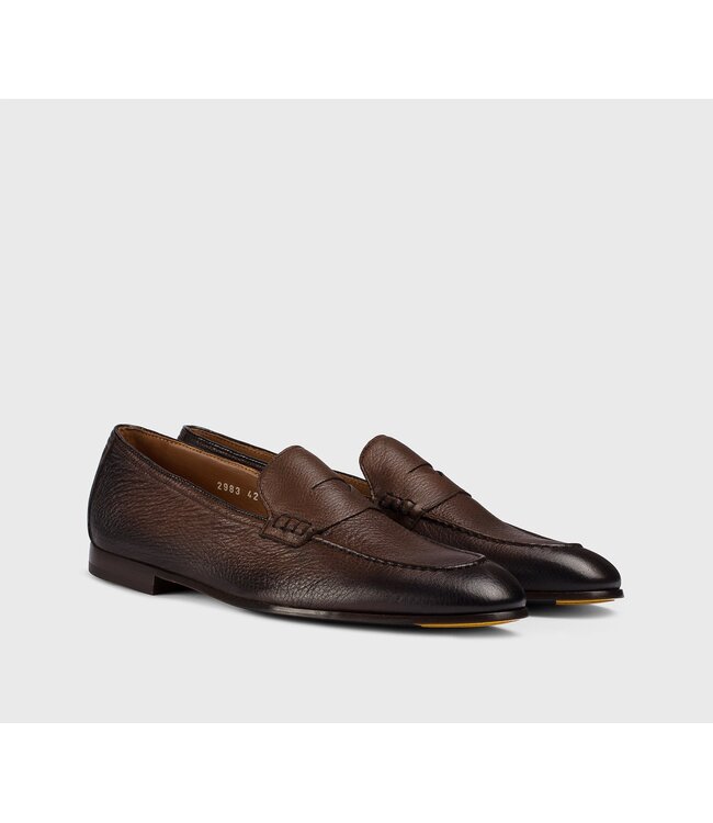DOUCAL'S Mocassin en cuir de cerf brun
