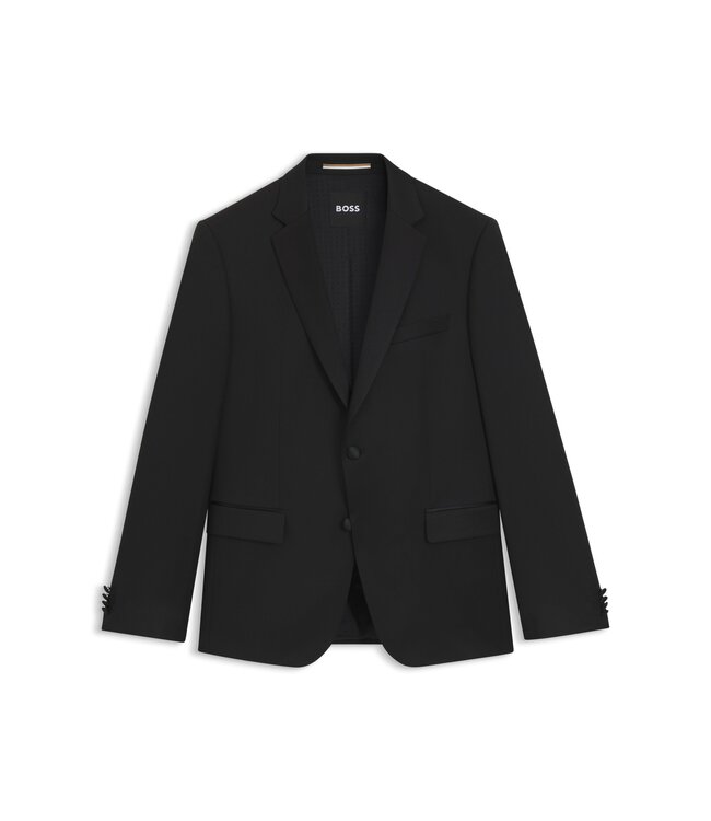 BOSS  Slim Virgin Wool Twill Tuxedo Jacket