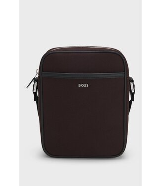 BOSS Canvas Reporter Bag with Logo Lettering