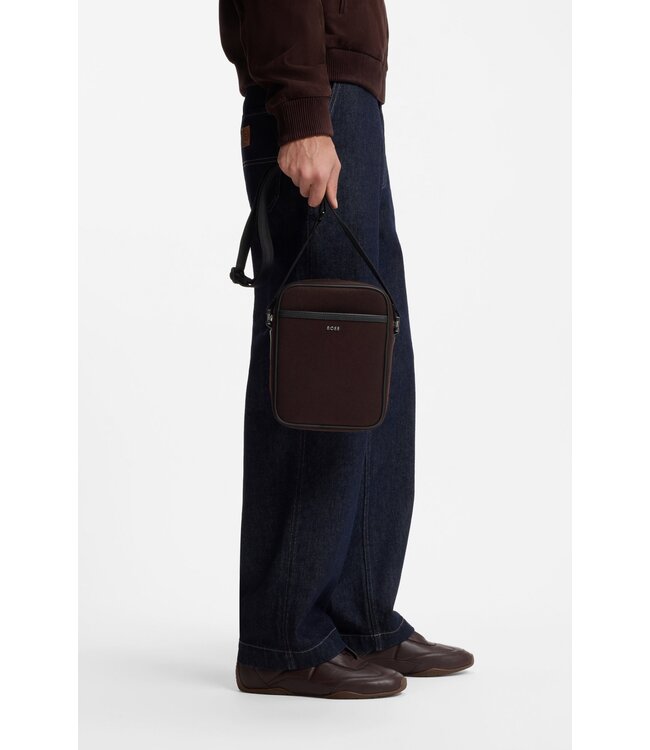 BOSS Canvas Reporter Bag with Logo Lettering