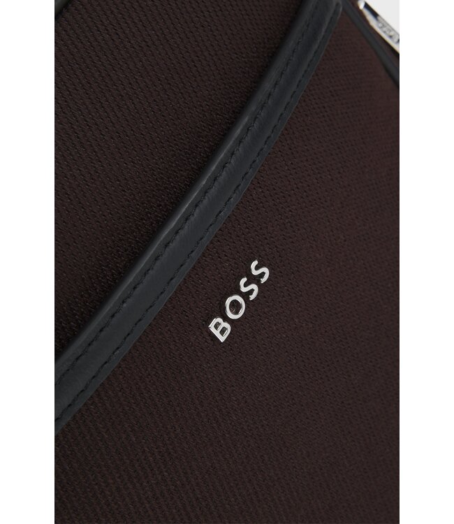 BOSS Canvas Reporter Bag with Logo Lettering
