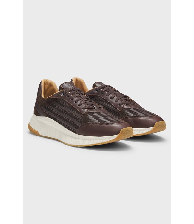 BOSS TTNM EVO Trainers with Woven Uppers and Suede Trims