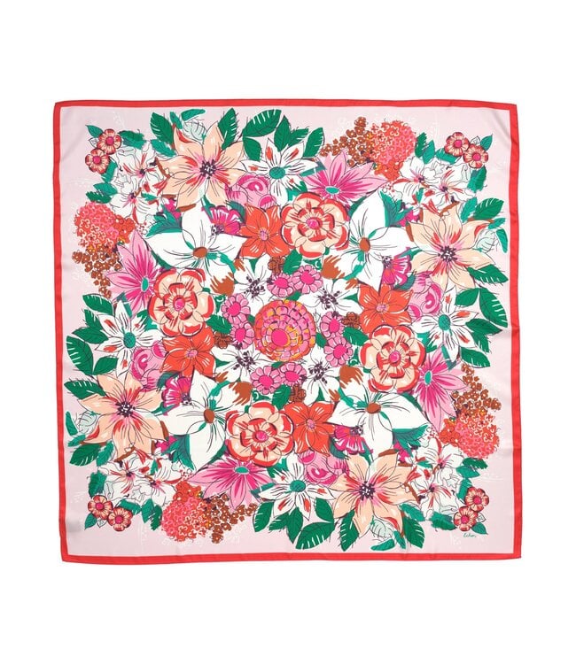 ECHO Floral Bouquet 35" Silk Square Scarf