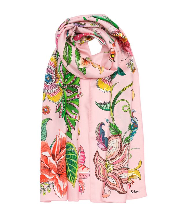 ECHO Foulard oblong en soie Sunkissed Vine