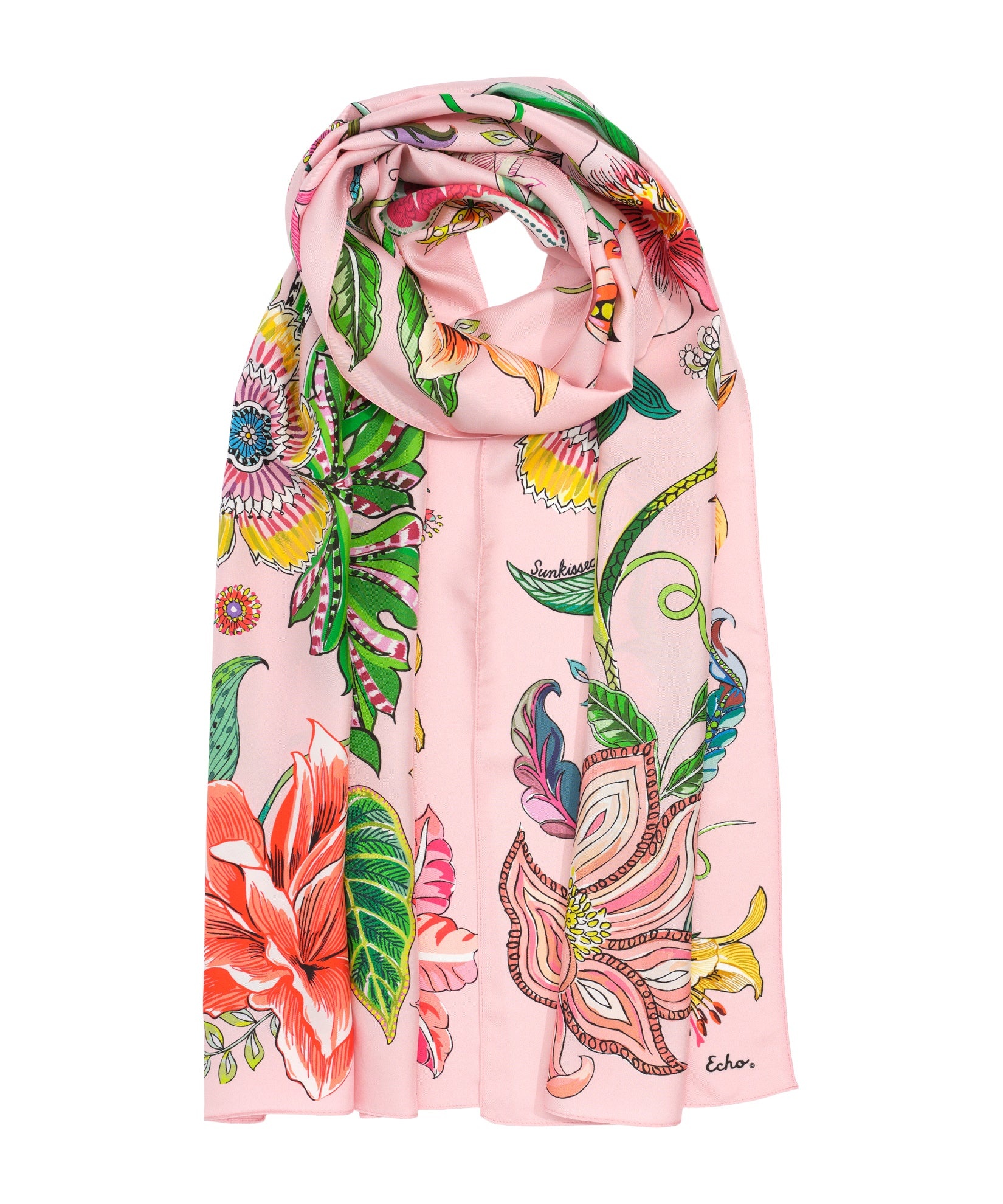 Sunkissed Vine Silk Oblong Scarf