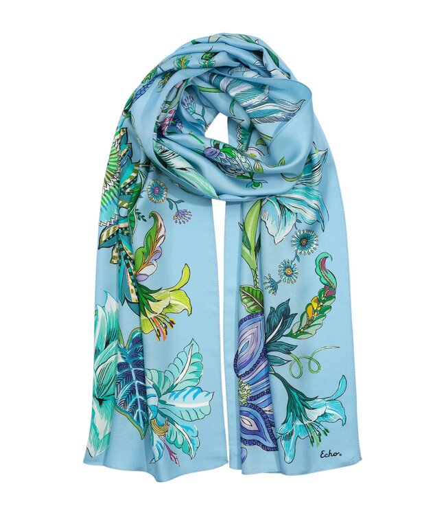 ECHO Foulard oblong en soie Sunkissed Vine