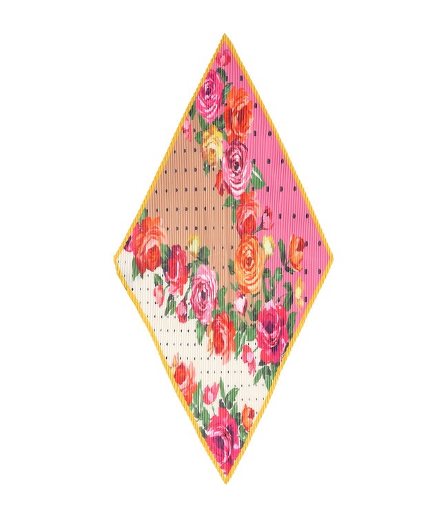 ECHO Foulard diamant plissé Classic Rose