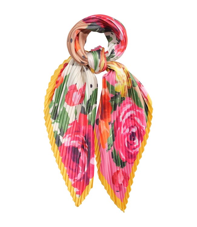 ECHO Foulard diamant plissé Classic Rose