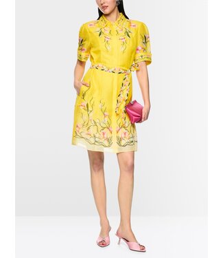 MARC CAIN Mini-robe en mélange de lin et de soie