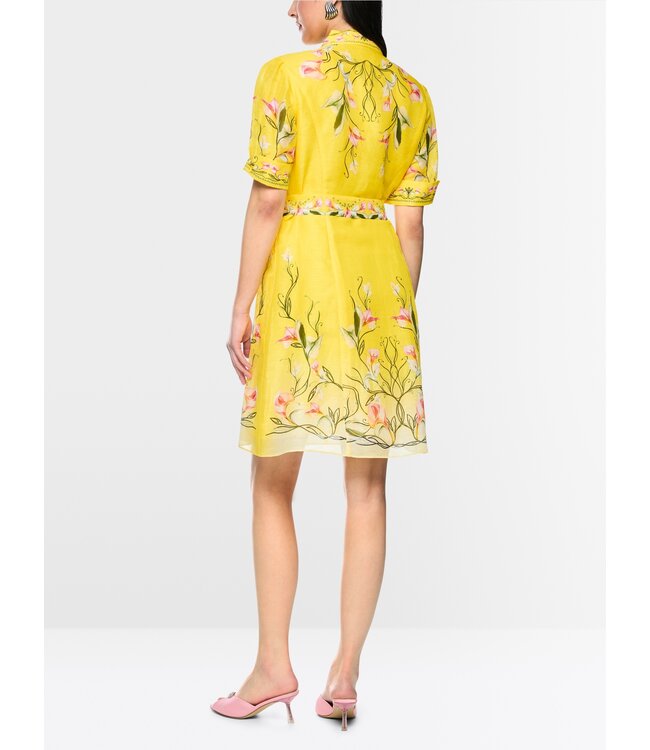 MARC CAIN Linen-Silk Blend Mini Dress