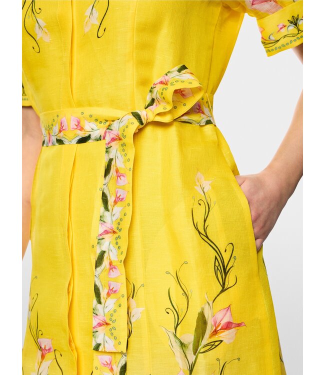 MARC CAIN Mini-robe en mélange de lin et de soie
