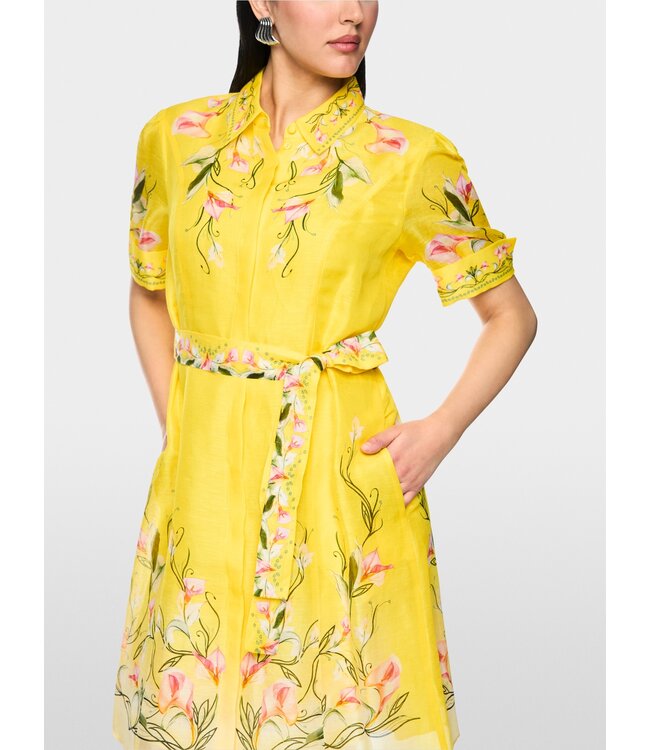 MARC CAIN Linen-Silk Blend Mini Dress