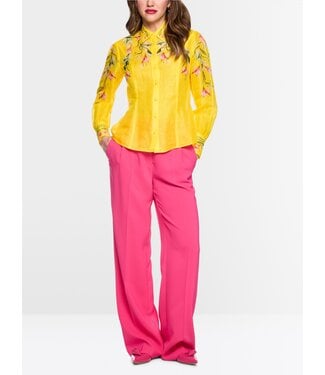 MARC CAIN Linen-Silk Blouse with Calla Print MARC CAIN Linen-Silk Blouse with Calla Print