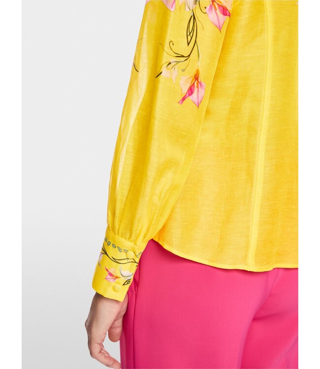 MARC CAIN Blouse en lin et soie à imprimé calla