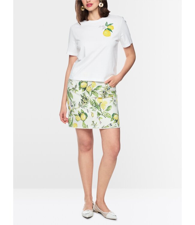 MARC CAIN T-shirt en coton avec citrons