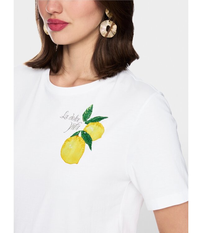 MARC CAIN Cotton Shirt with Lemons