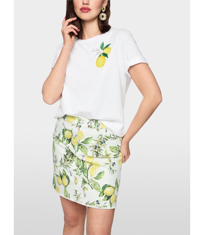 MARC CAIN T-shirt en coton avec citrons