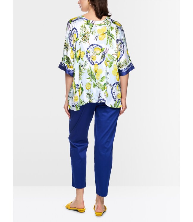 MARC CAIN Blouse en viscose à imprimé méditerranéen