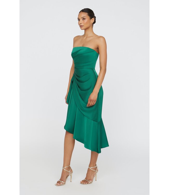 Theia Sinead Strapless Midi Dress