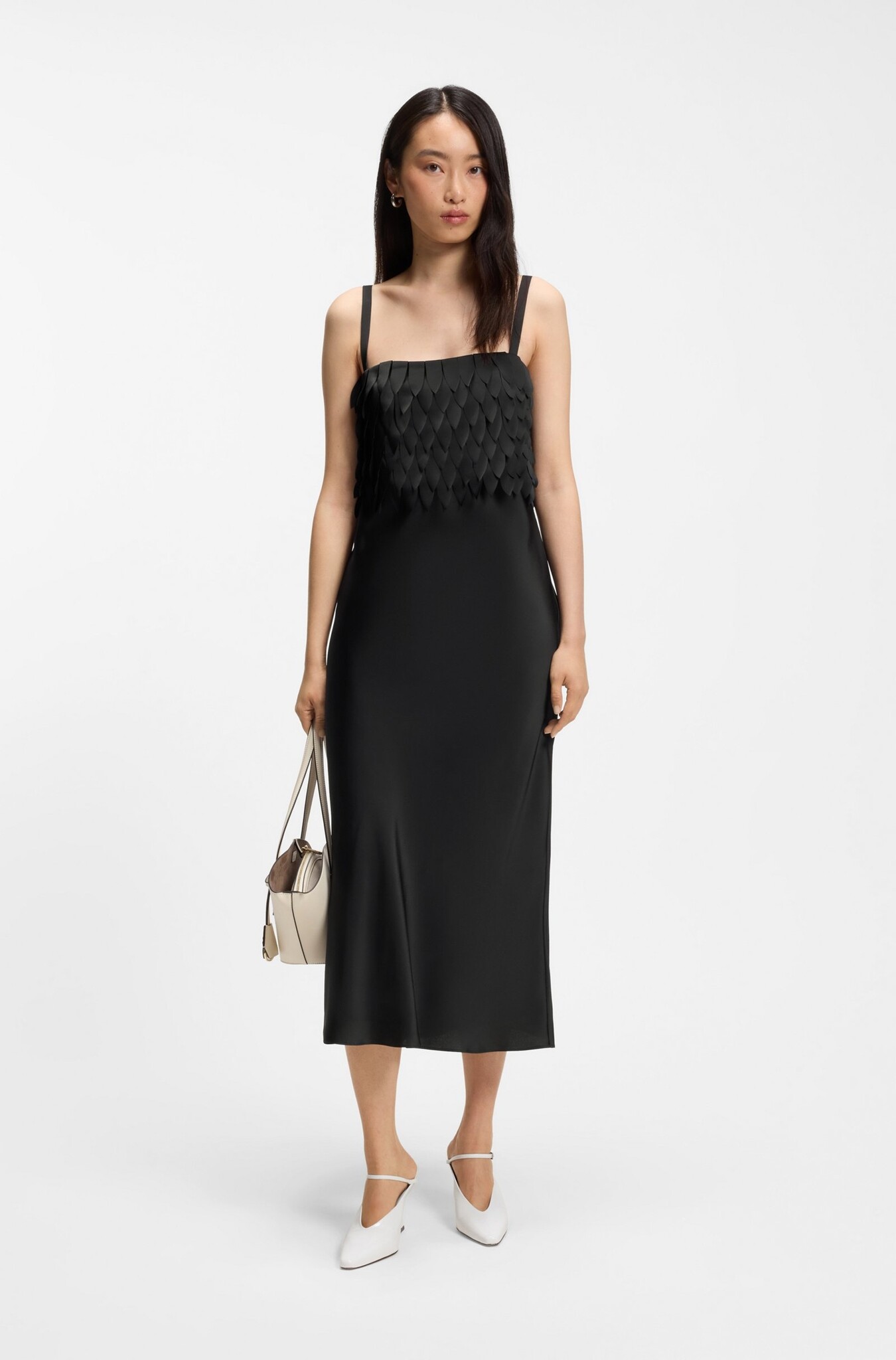 Strappy Dress with Laser-Cut Shapes