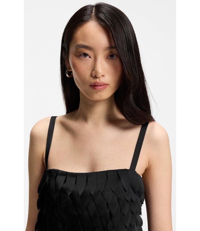 BOSS Strappy Dress with Laser-Cut Shapes