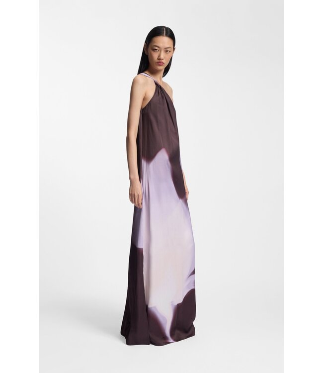 BOSS One-Shoulder Dress with Floral Print