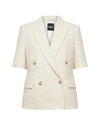 BOSS Blazer coupe régulière en mélange de coton