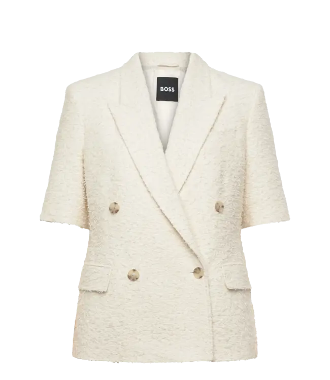BOSS Blazer coupe régulière en mélange de coton