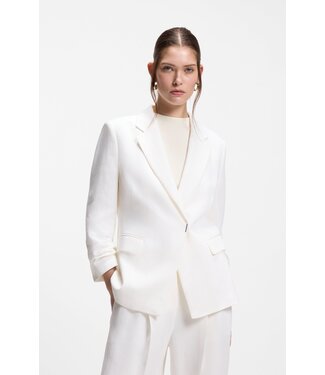 BOSS Blazer slim en mélange de lin
