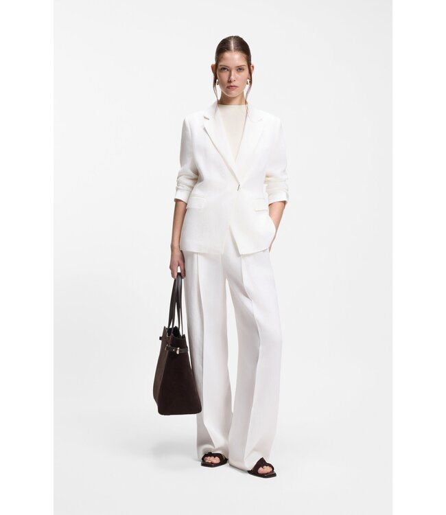BOSS Blazer slim en mélange de lin