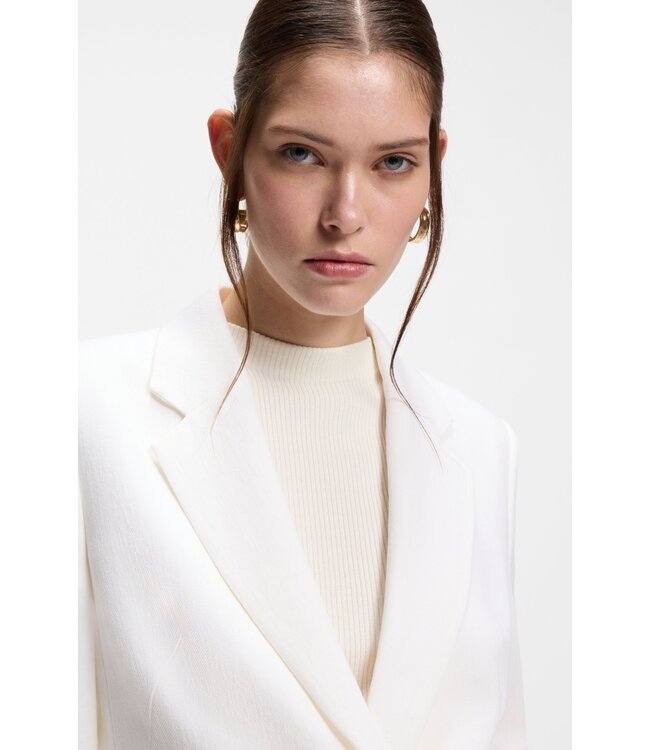 BOSS Blazer slim en mélange de lin