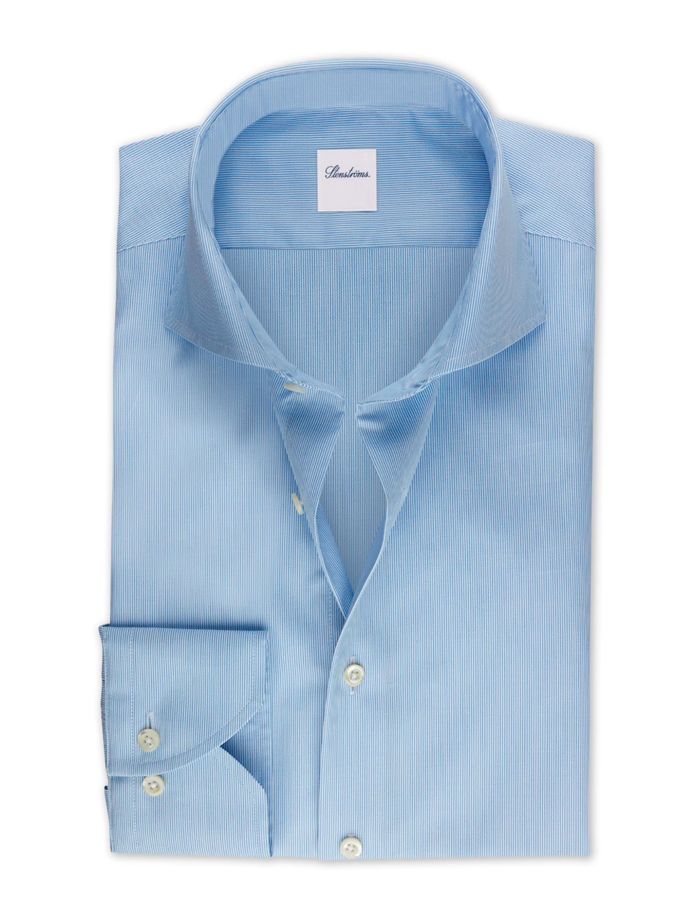 Light Blue Striped Twill Shirt