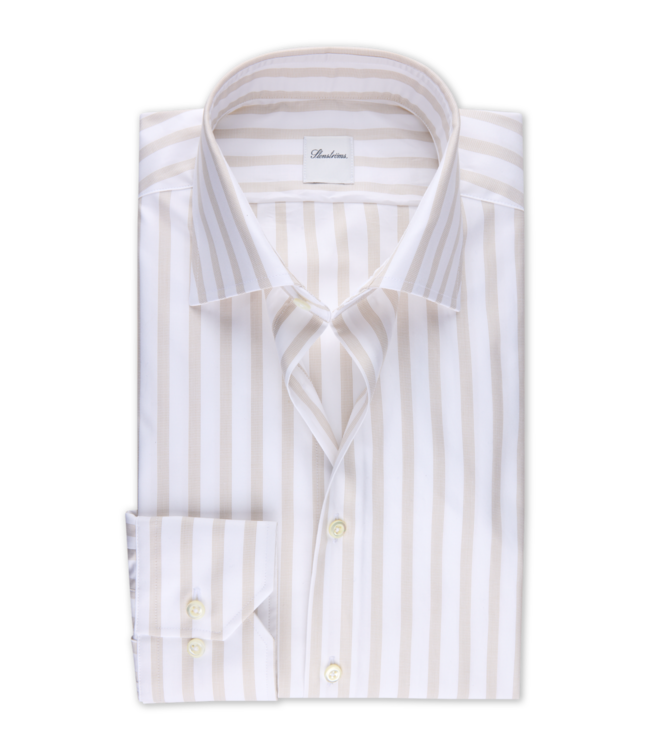STENSTROMS Chemise en twill rayé beige clair