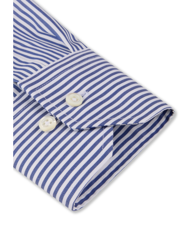 STENSTROMS Blue Striped Twill Shirt