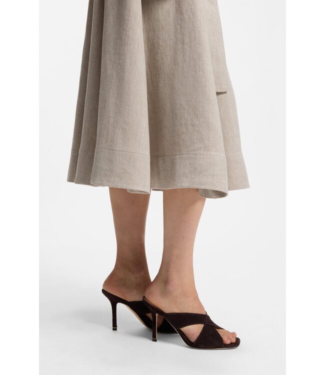 BOSS Sandales en cuir suédé à brides croisées