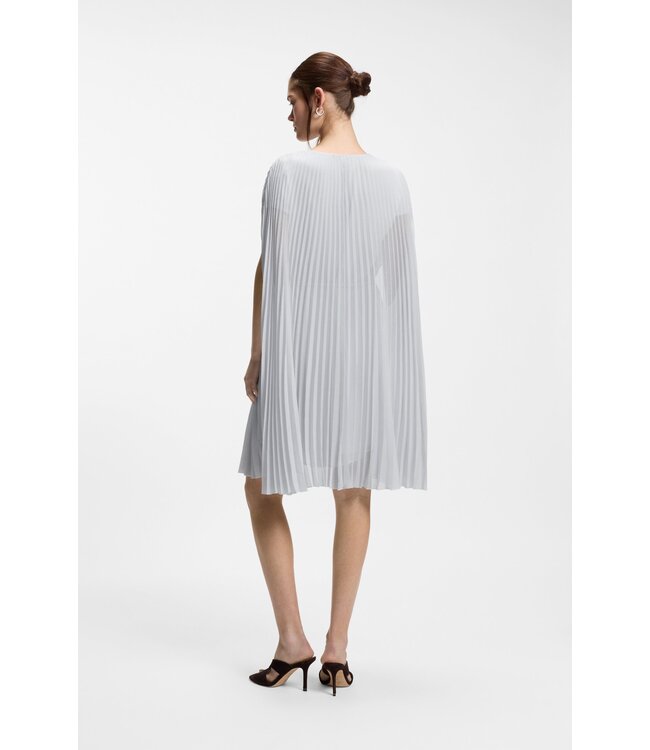 BOSS Layered Plissé Dress with Cape