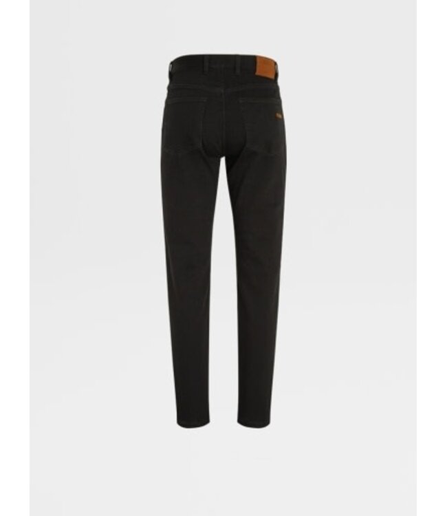 ZEGNA Black Rinse-Washed Stretch Cotton Roccia Jeans