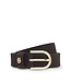 BOSS Suede Belt with Gold-Tone Double B Monogram