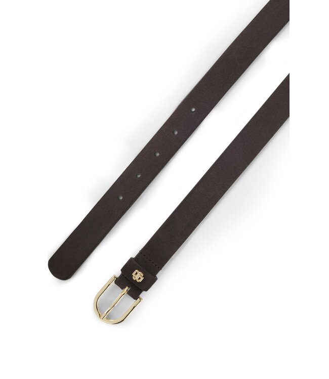 BOSS Ceinture en suède avec monogramme Double B doré