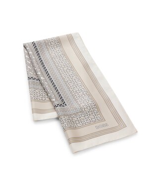 BOSS Carré monogrammé en twill de soie