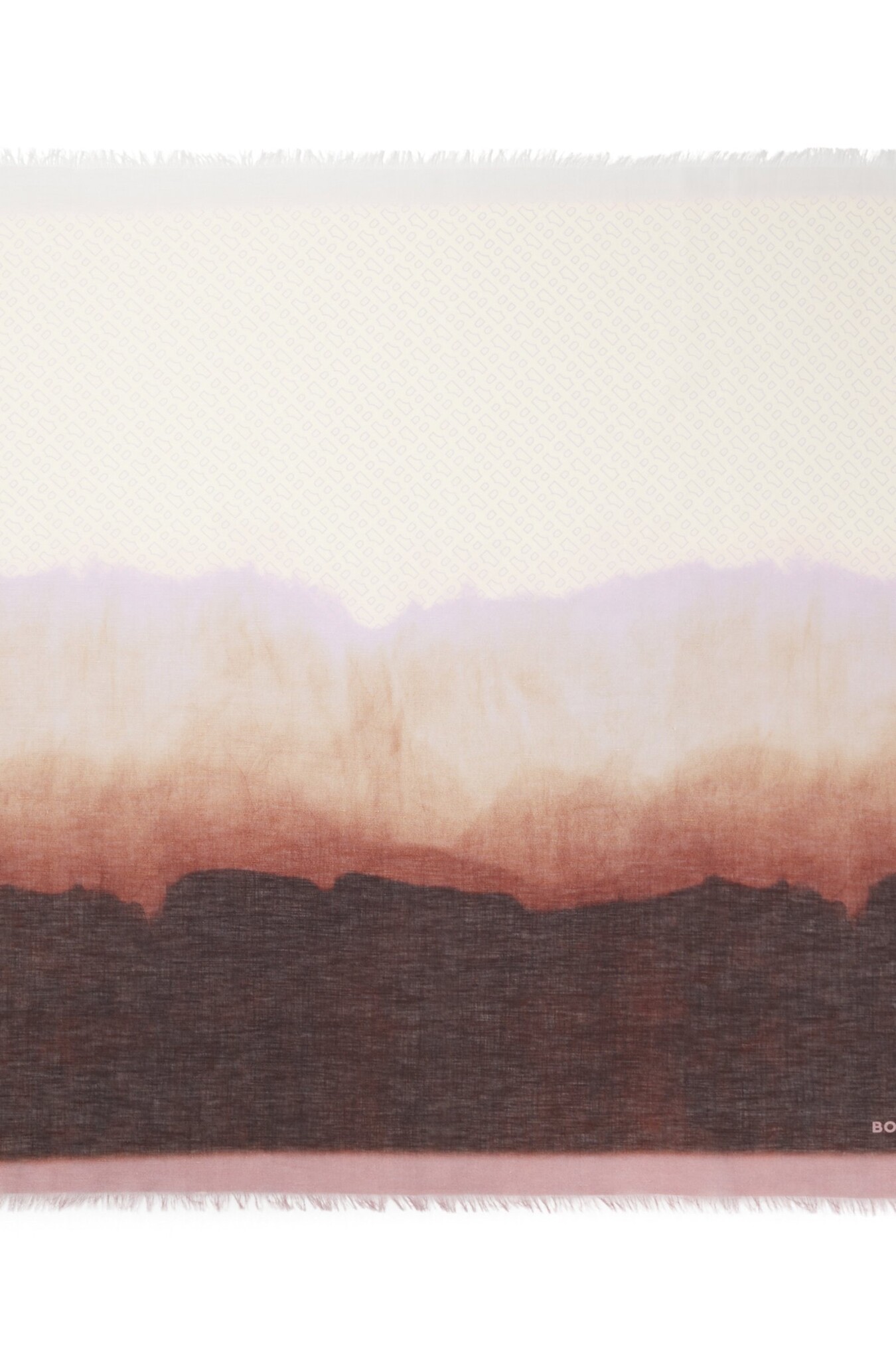 Printed Scarf in Linen and Cotton