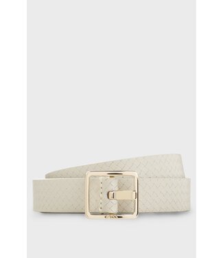 BOSS Textured Italian-Leather Belt with Gold-Tone Pin Buckle