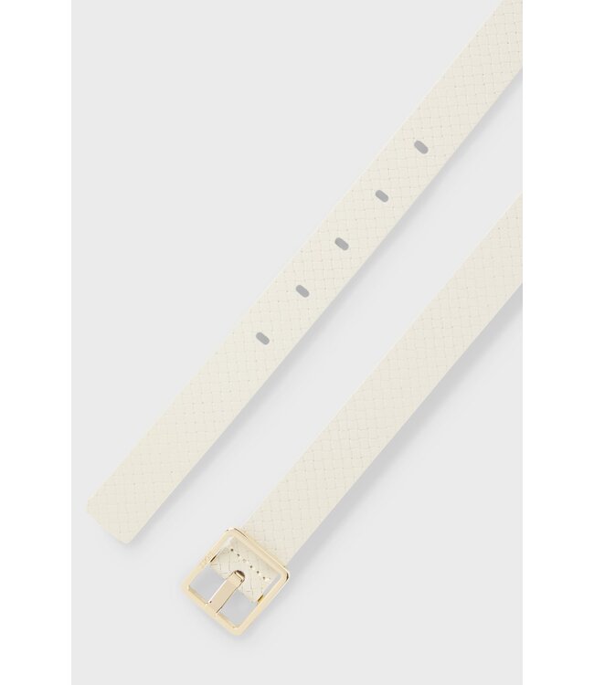 BOSS Ceinture texturée en cuir italien avec boucle ardillon dorée