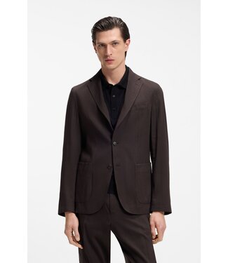 BOSS Veste de costume slim en Tech Linen lavable
