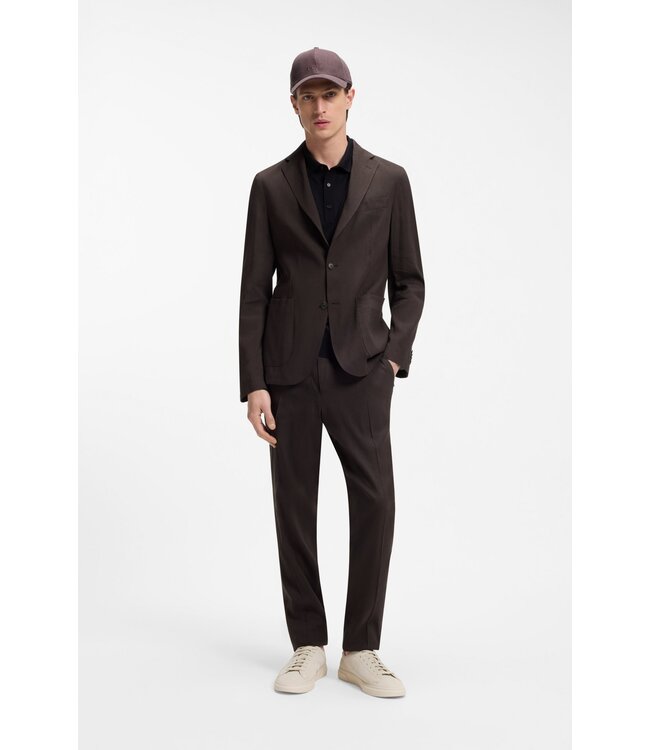 BOSS Veste de costume slim en Tech Linen lavable