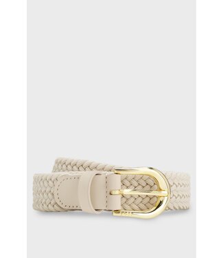 BOSS Woven Belt with Leather Trims