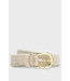 BOSS Woven Belt with Leather Trims