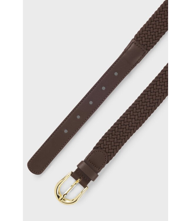 BOSS Ceinture tressée avec finitions en cuir