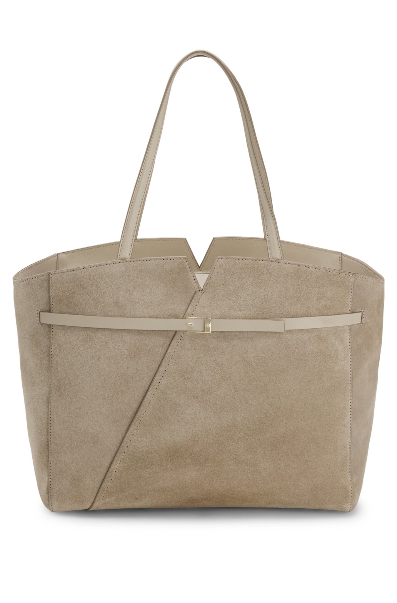 BOSS REVERS Tote Bag in Suede with Belt Detail