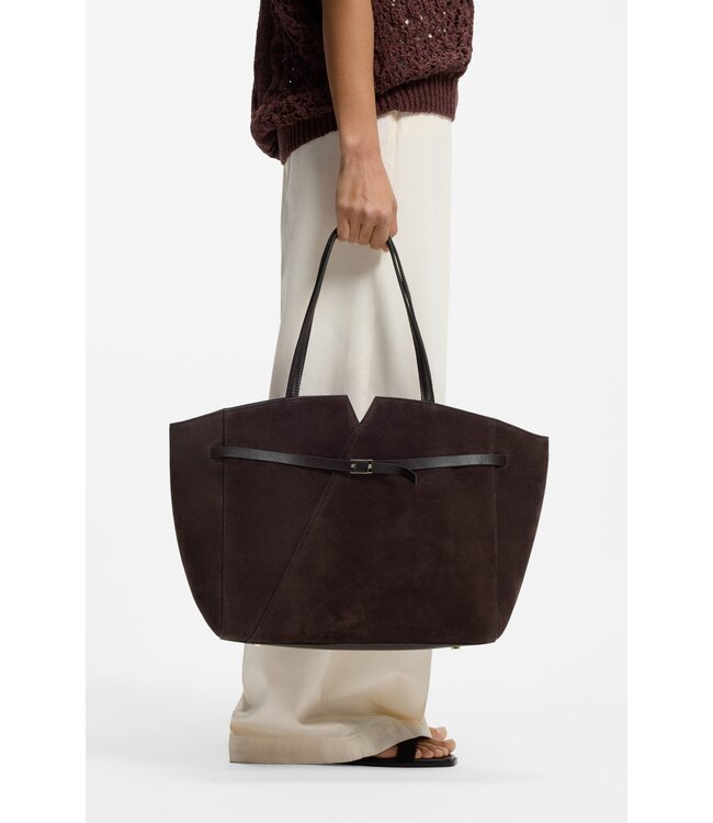 BOSS BOSS REVERS Tote Bag in Suede with Belt Detail